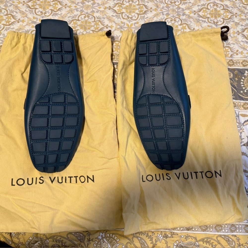 Louis Vuitton Navy Men's Slip-On Loafers - Picture 4 of 5